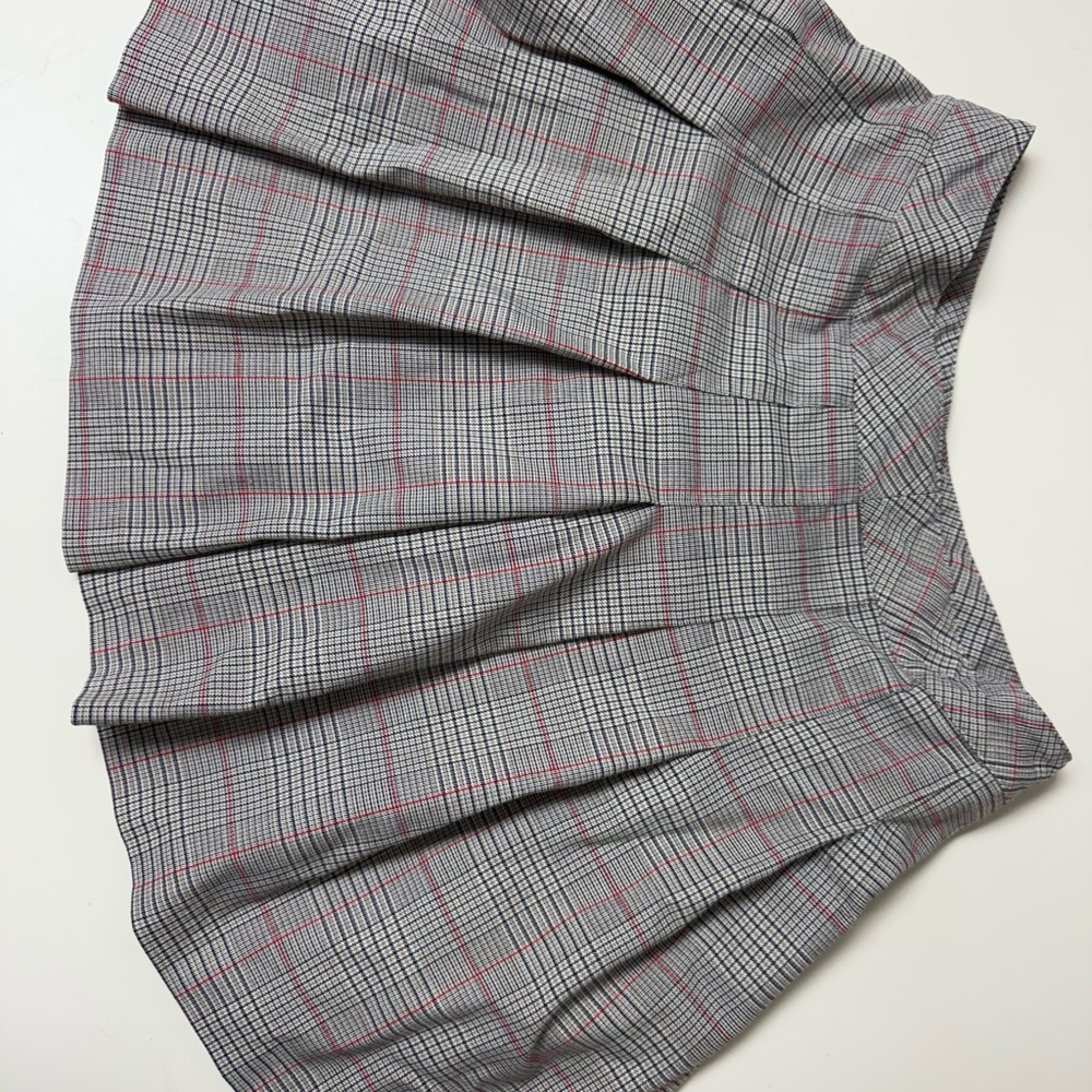 H&M Gray Mini Pleated Bubble Skirt for Work